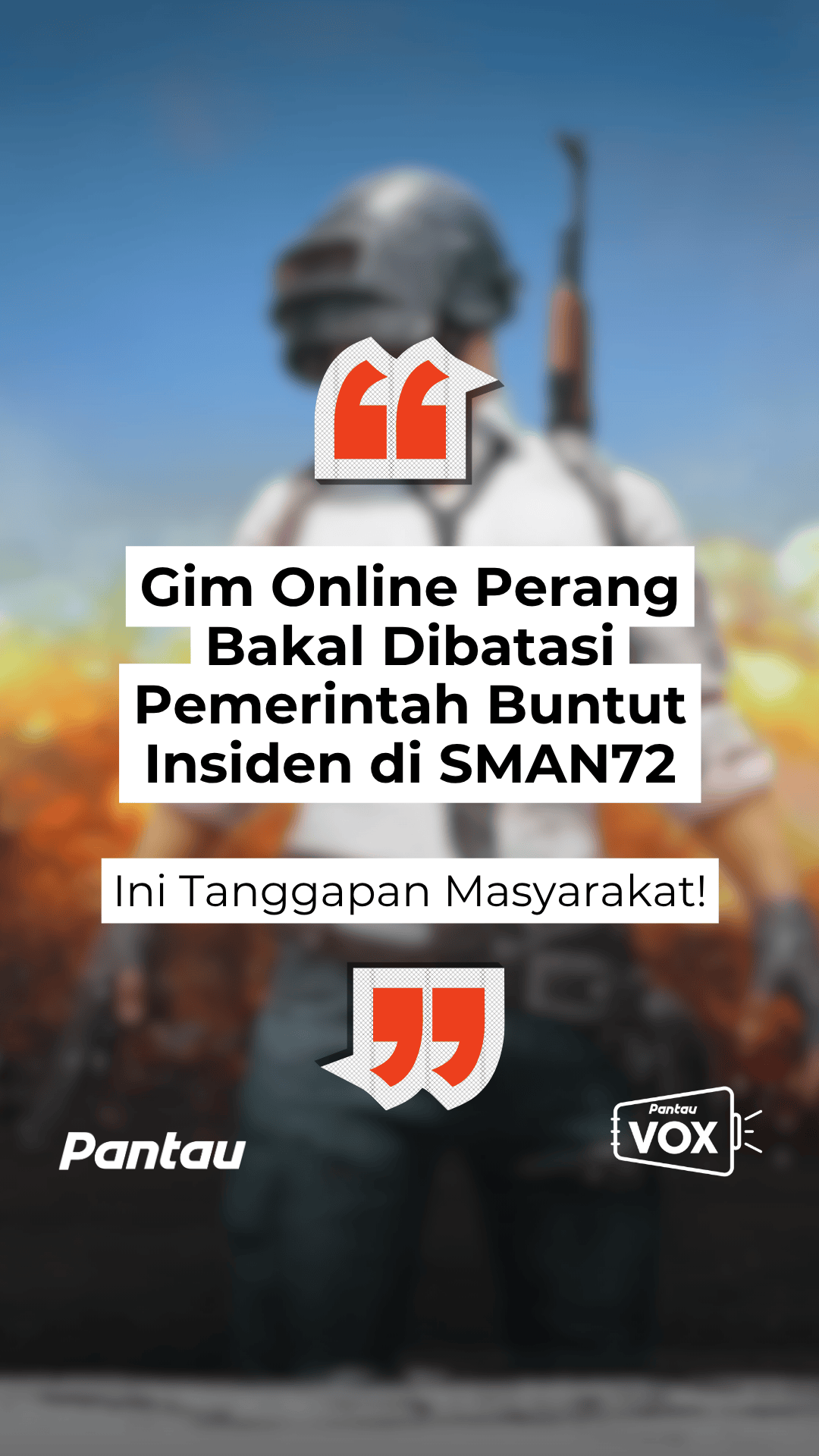 GIM ONLINE PERANG BAKA, DIBATASI PEMERINTAH BUNTUT INSIDEN DI SMAN 72