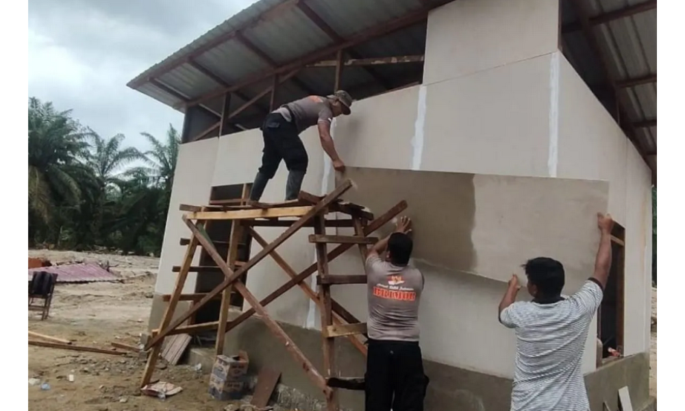 Polda Sumut Bangun Hunian Sementara untuk Korban Banjir di Tapanuli Selatan, Libatkan TNI dan Warga