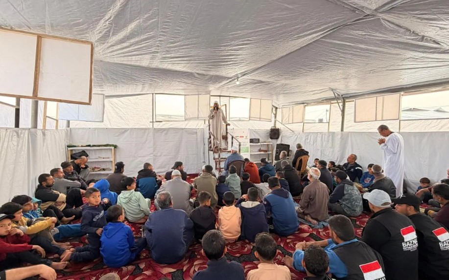 Baznas RI Bangun Tiga Masjid Darurat di Gaza untuk Penuhi Kebutuhan Ibadah di Tengah Konflik