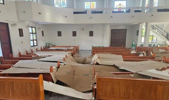 Gempa M7,6 Guncang Sulut, Plafon Gereja di Minahasa Runtuh Jelang Ibadah Paskah