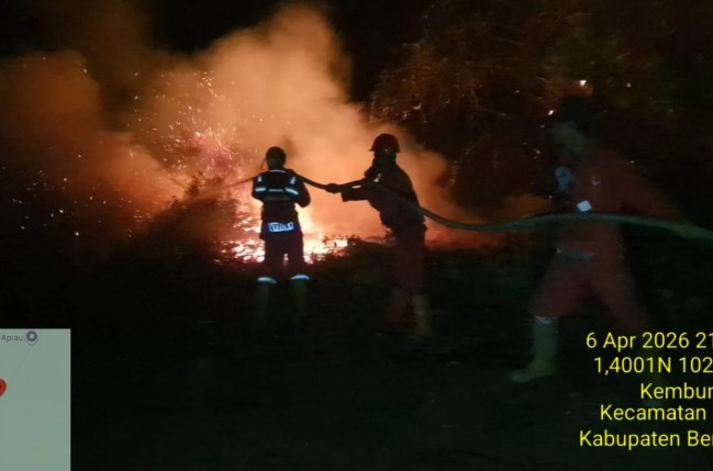 Karhutla Dekati Permukiman di Bengkalis, Manggala Agni Gerak Cepat Amankan Rumah Warga
