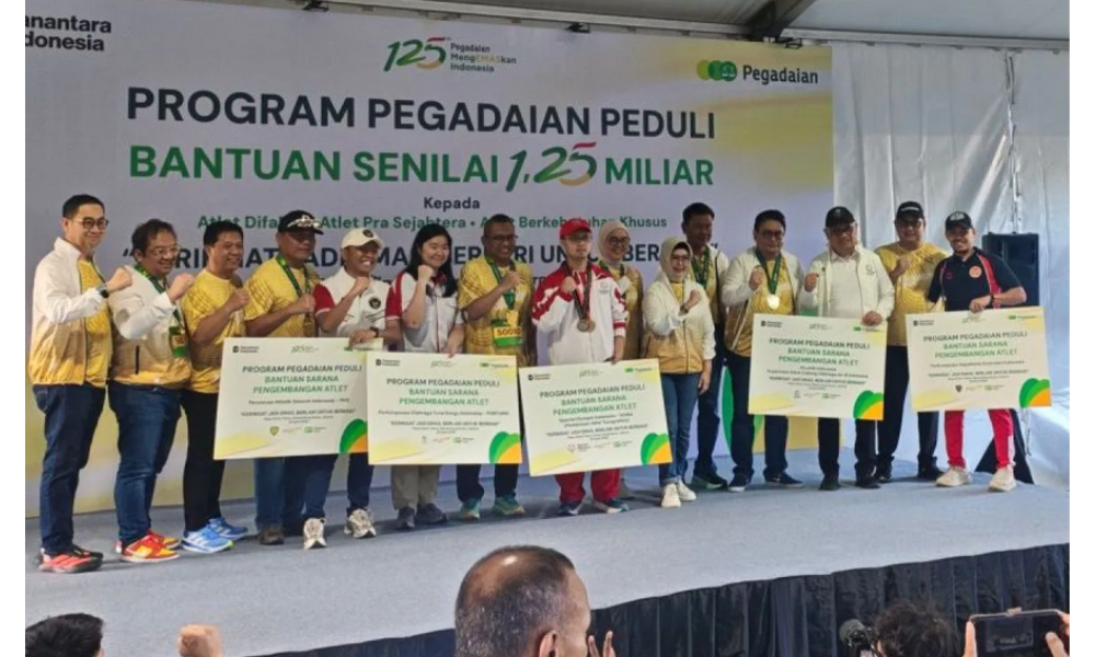 Pegadaian Salurkan Bantuan Rp1,25 Miliar untuk Atlet Difabel dan Prasejahtera dalam Ajang TRING Golden Run