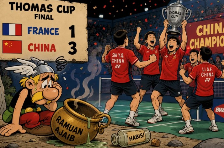 Prancis Tumbang di Final Piala Thomas 2026, Strategi Andalan Takluk oleh Dominasi China