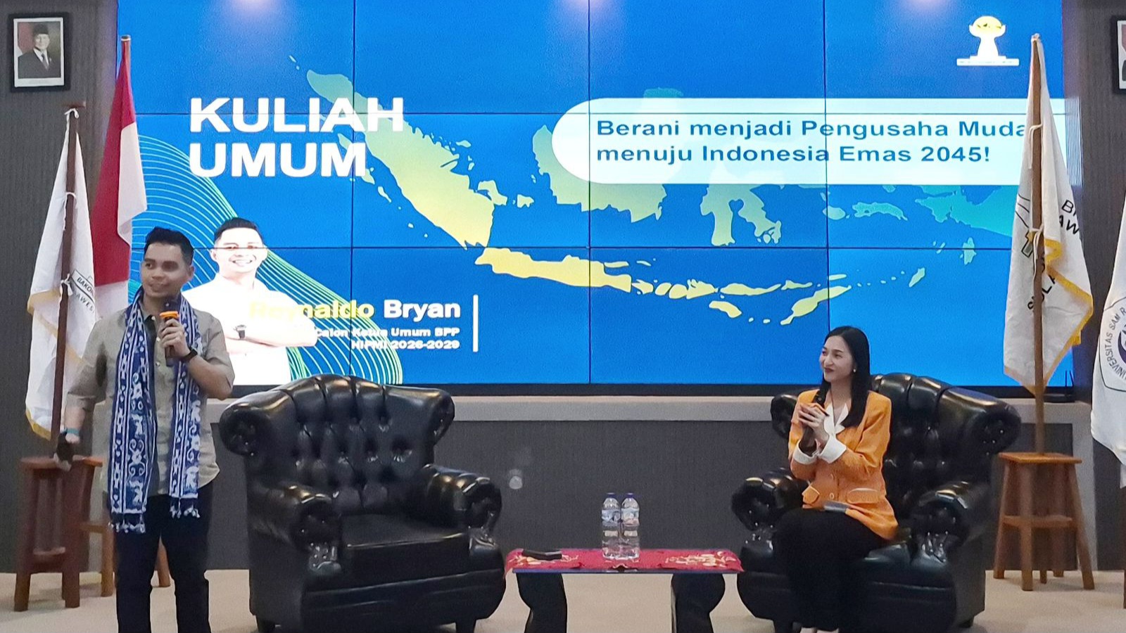 Caketum HIPMI Reynaldo Bryan Dorong Mahasiswa Unsrat Jadi Kader Pengusaha