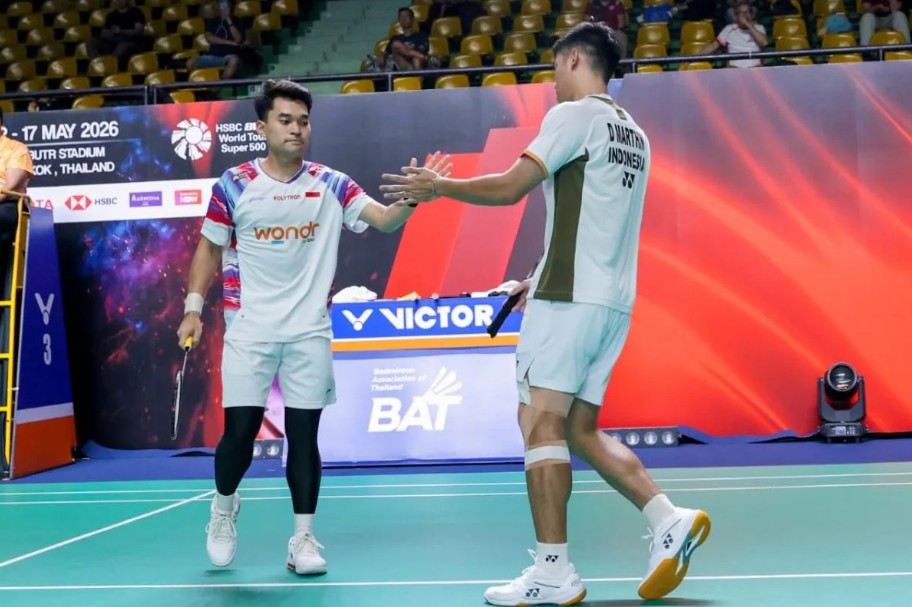 Leo/Daniel Melaju ke Perempat Final Thailand Open 2026 usai Tekuk Wakil China