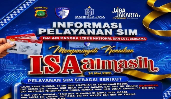 Layanan SIM di Jakarta Diliburkan Saat Kenaikan Yesus Kristus, Perpanjangan Dibuka Lagi 15 Mei