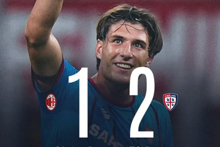 AC Milan Gagal ke Liga Champions Setelah Tumbang 1-2 dari Cagliari di San Siro