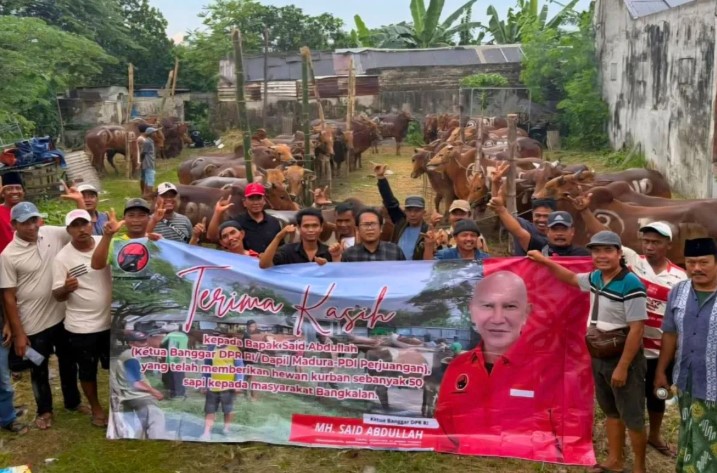 PDI Perjuangan Bagikan 485 Sapi Kurban untuk Warga dan Pesantren di Jawa Timur