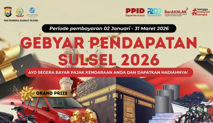 Pemprov Sulsel Hapus Denda Pajak Kendaraan dan Beri Diskon Pokok Pajak hingga 50 Persen