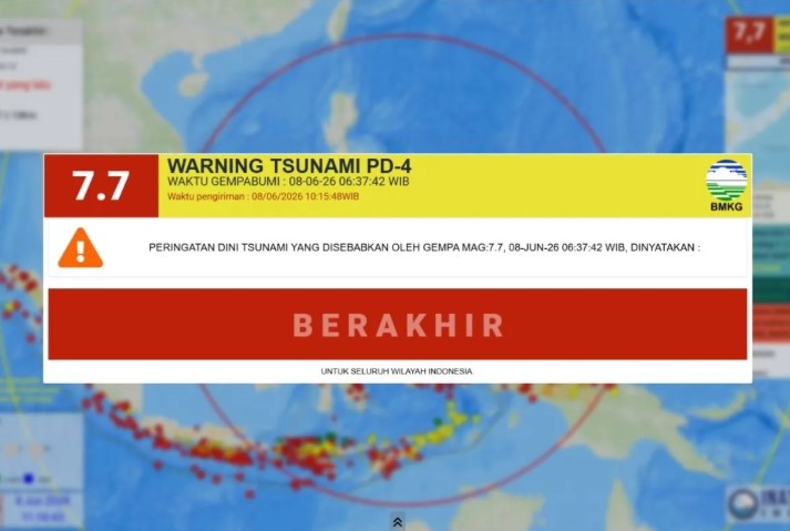 BMKG Catat Tsunami Tertinggi 75 Sentimeter di Talengan Sangi
