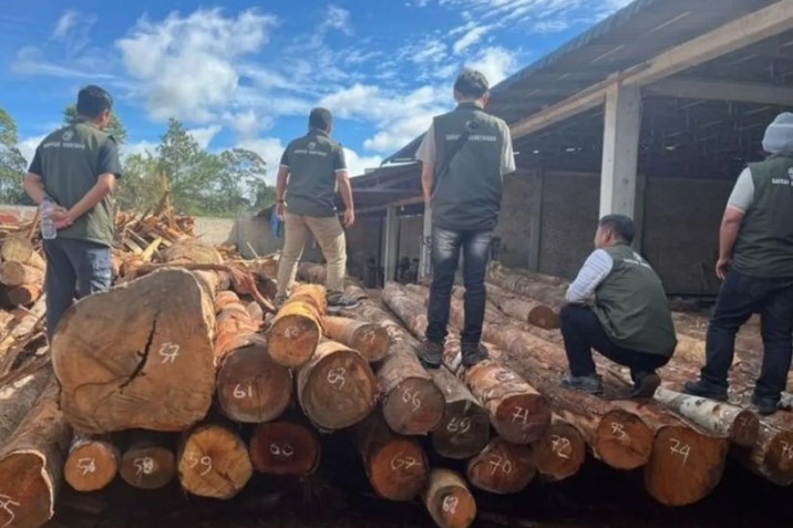 Kemenhut Amankan 219 Batang Kayu Ilegal di Humbang Hasunduta