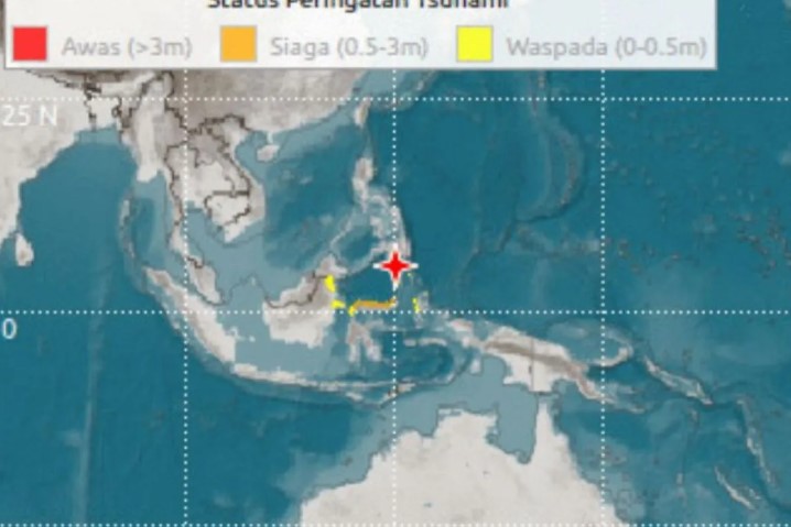 BMKG Pastikan Gempa Magnitudo 7,7 di Laut Sulawesi Bukan Ber
