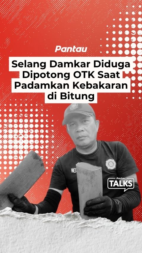SELANG DAMKAR DIDUGA DIPOTONG OTK SAAT PADAMKAN KEBAKARAN DI BITUNG