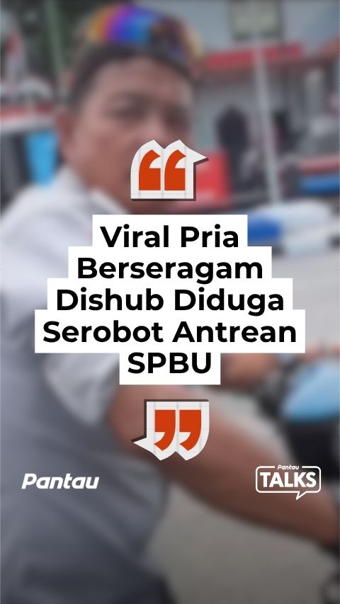 VIRAL PRIA BERSERAGAM DISHUB DIDUGA SEROBOT ANTRAN SPBU