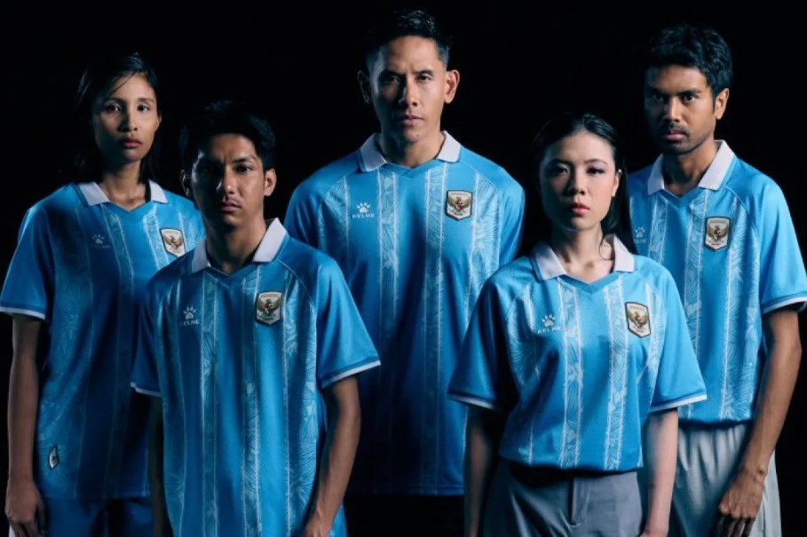 Kelme Resmi Luncurkan Jersi Ketiga Timnas Indonesia, Terinspirasi Laut dan Kuncup Melati