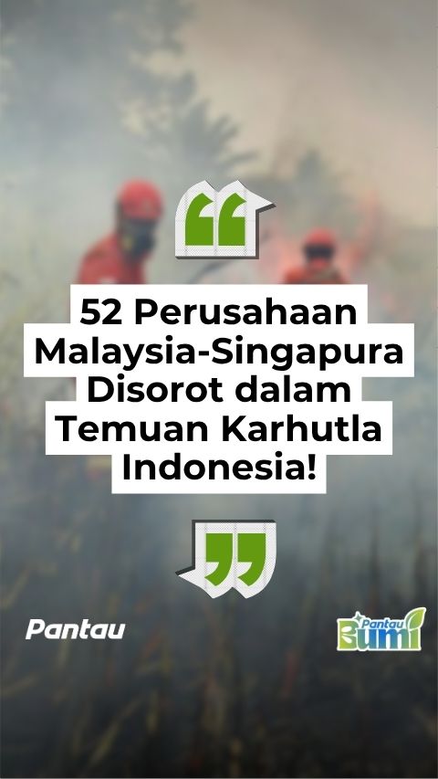 52 PERUSAHAAN MALAYSIA, SINGAPURA DISOROT DALAM TEMUAN KARHUTLA INDONESIA